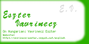 eszter vavrinecz business card